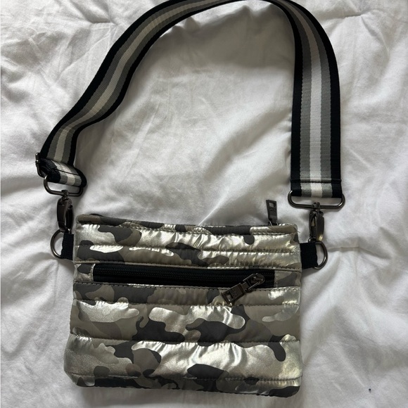 THINK ROYLN Silver and Black Camouflage Shoulder Bag - Picture 1 of 5